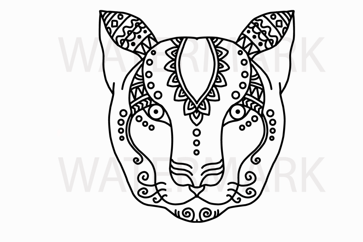 1200x800 Outline Animal Face Svgjpg - Hand Drawing Outline