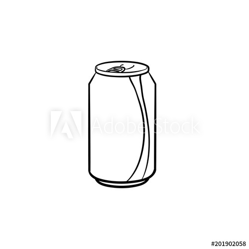 500x500 soda pop can hand drawn outline doodle icon metal can of soda pop - Hand Drawing Outline