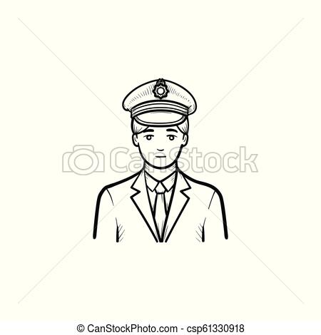 450x470 Train Conductor Hand Drawn Outline Doodle Icon Train Station - Hand Drawing Outline