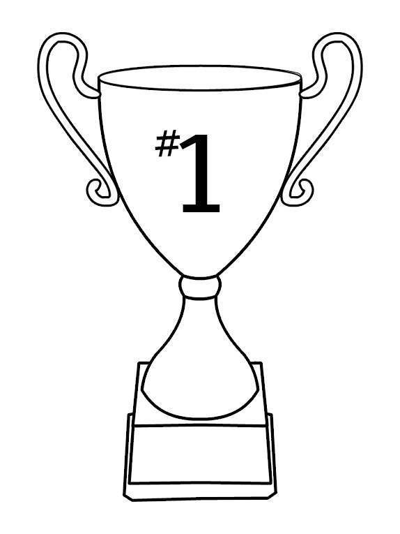 574x765 Fancy Trophy Clipart Hand Drawing Outline Coloring - Hand Drawing Outline