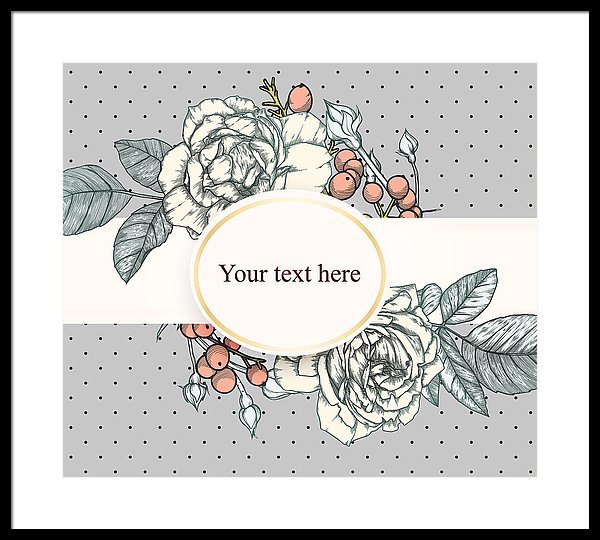600x540 Vintage Background, Antique, Victorian Hand Drawn Rose Framed - Hand Drawing Rose