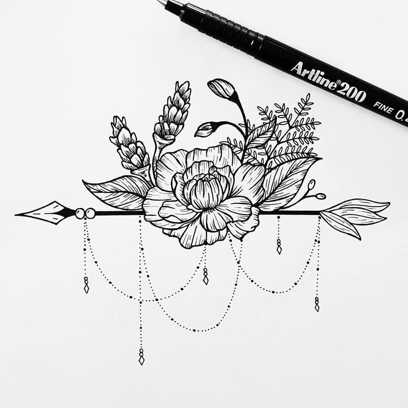 794x794 Custom Tattoo Designs Ink Drawing Sketch Commission Tattoos Etsy - Hand Drawing Tattoos