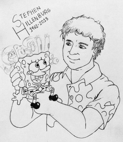 412x473 hand drawn drawings stephen hillenburg tribute - Hand Drawn Drawings