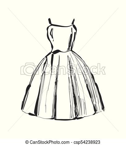 407x470 vector dress drawing hand drawn clothes sketch - Hand Drawn Drawings