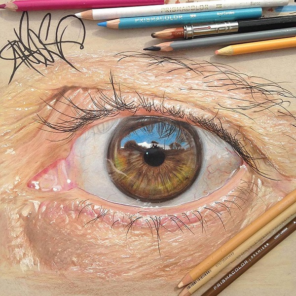600x600 can you believe these realistic eyes were actually hand drawn - Hand Drawn Drawings