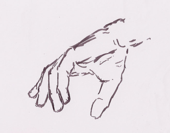 659x518 Hand Sketch - Hand Figure Drawing