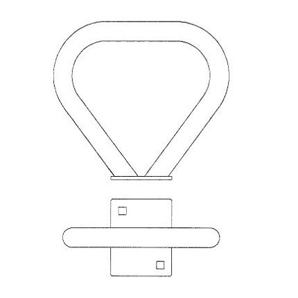 430x430 Stainless Steel Hand Grip For Round And Flat Timber Seesaws - Hand Grip Drawing