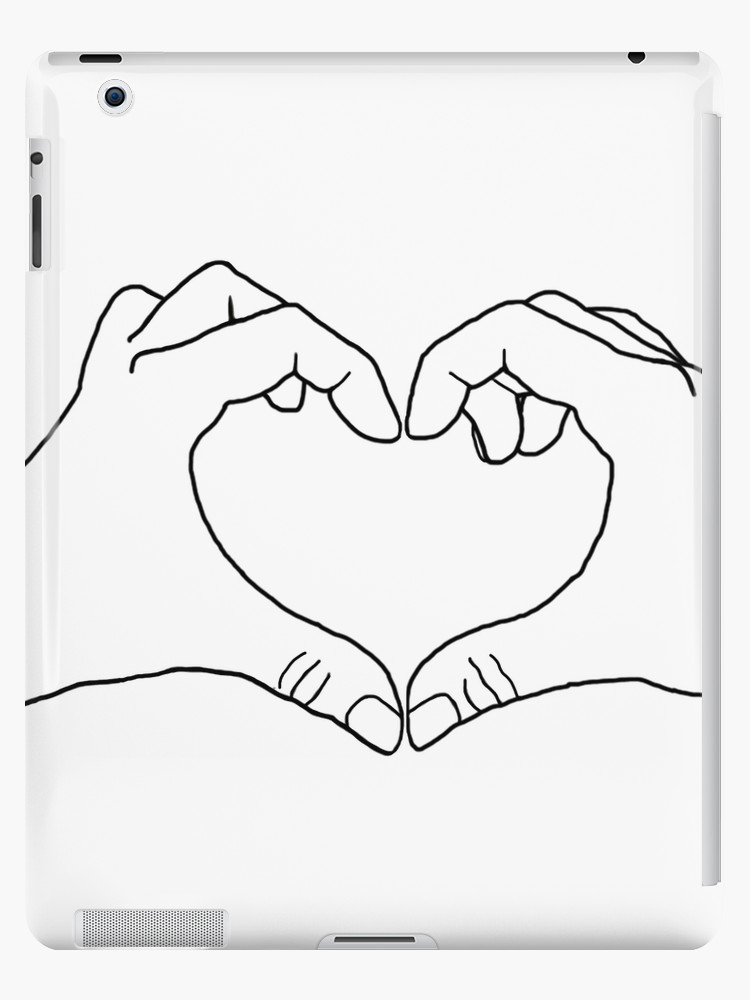 750x1000 Hand Heart Ipad Cases Skins - Hand Heart Drawing