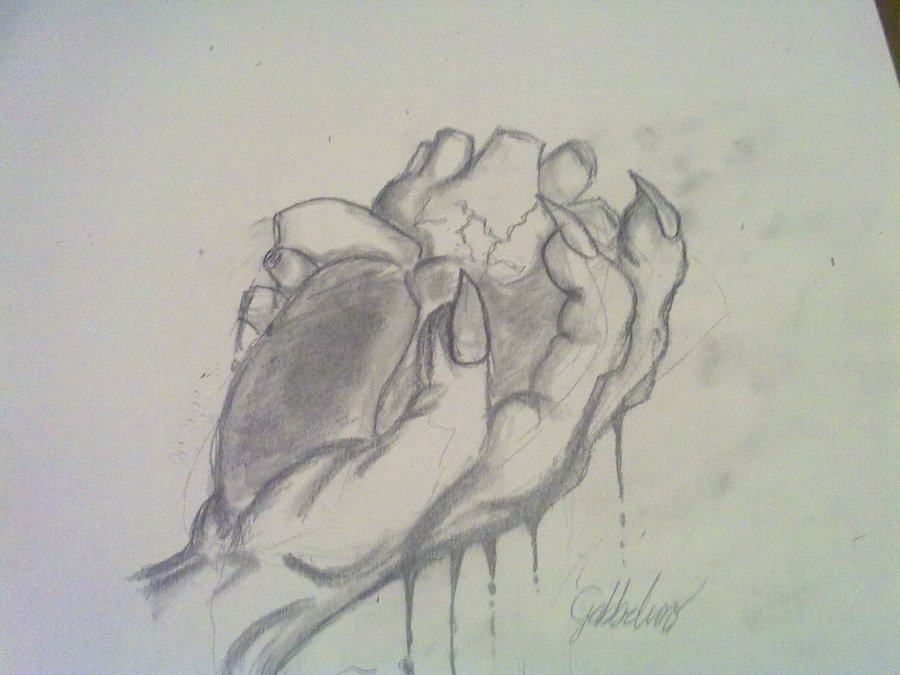 900x675 Drawings Hands Holding Heart - Hand Heart Drawing