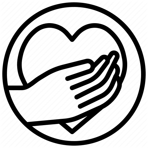 512x512 Hand, Heart, Love, Relax, Relief Icon - Hand Heart Drawing