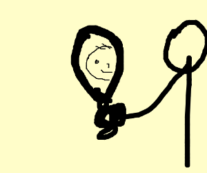 300x250 Face In A Hand Held Mirror Drawing - Hand Held Mirror Drawing