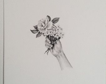 340x270 Image Result For Hands Holding Flowers Sketch Drawing Ideas - Hand Holding A Rose Drawing