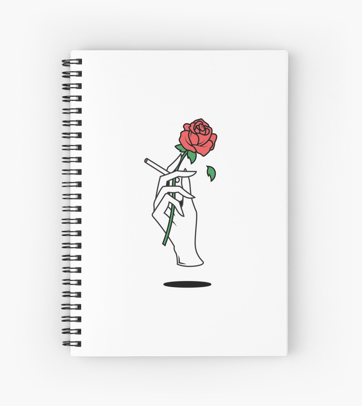 1171x1313 Hand Holding Cigarette And Rose Spiral Notebooks - Hand Holding A Rose Drawing