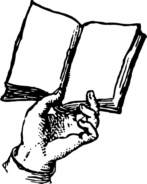 493x615 Hand Holding Book Free Stock Photo - Hand Holding Book Drawing