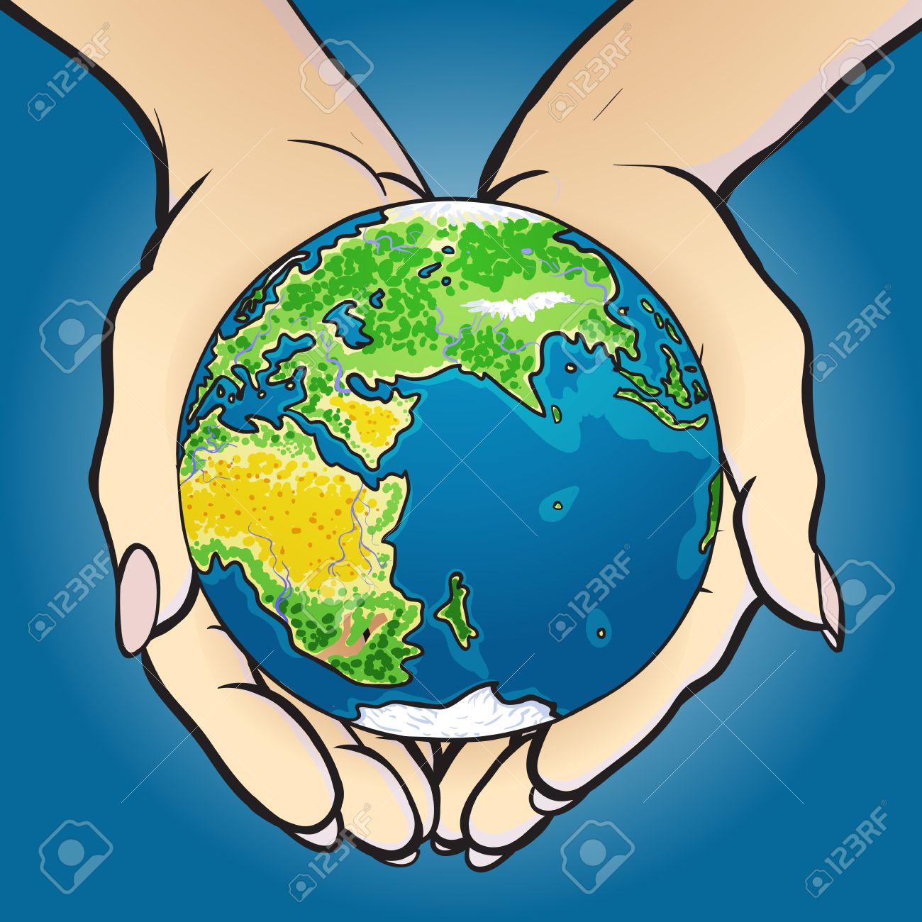 1300x1300 Hands Holding Earth Clipart Great Free Clipart, Silhouette - Hand Holding Earth Drawing