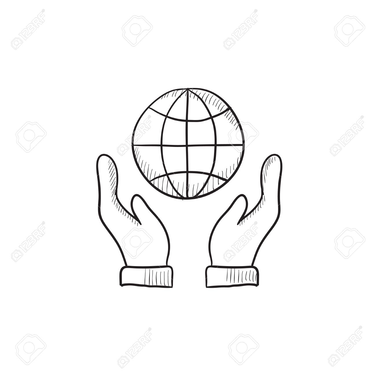 1300x1300 Huge Collection Of 'hand Holding Globe Drawing' Download More - Hand Holding Earth Drawing