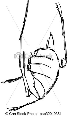 271x470 Hand Sketch Clipart - Hand Holding Globe Drawing