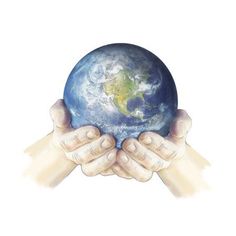 236x236 Hands Holding Earth Drawing Sketch Coloring - Hand Holding Globe Drawing