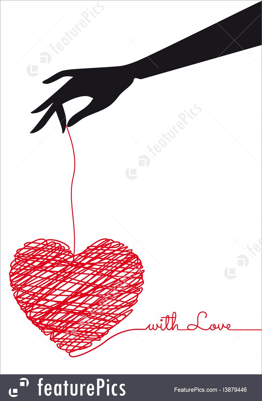 909x1392 Holidays Hand Holding Red Scribble Heart, Vector - Hand Holding Heart Drawing