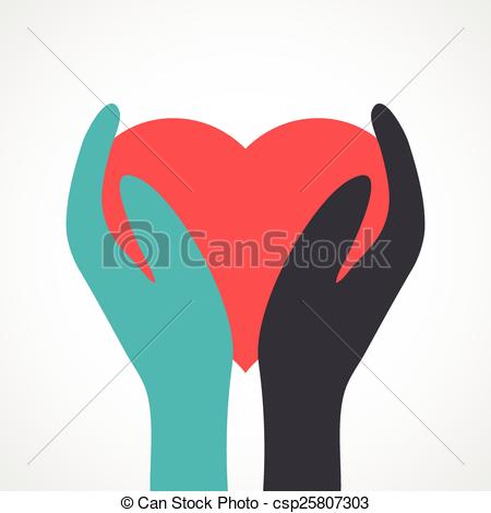 450x470 Two Hands Holding Heart Vector Illustration - Hand Holding Heart Drawing