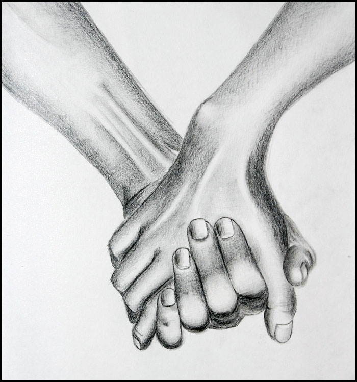 700x749 Best Photos Of Holding Hands Drawing - Hand Holding Heart Drawing