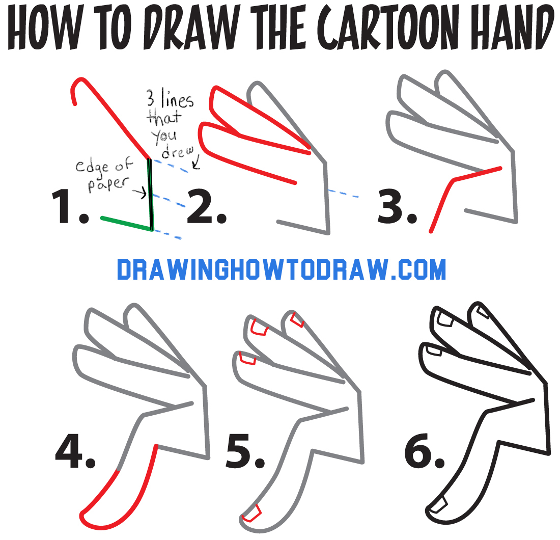 1100x1060 how to draw a cartoon character hanging onto edge of curled - Hand Illusion Drawing