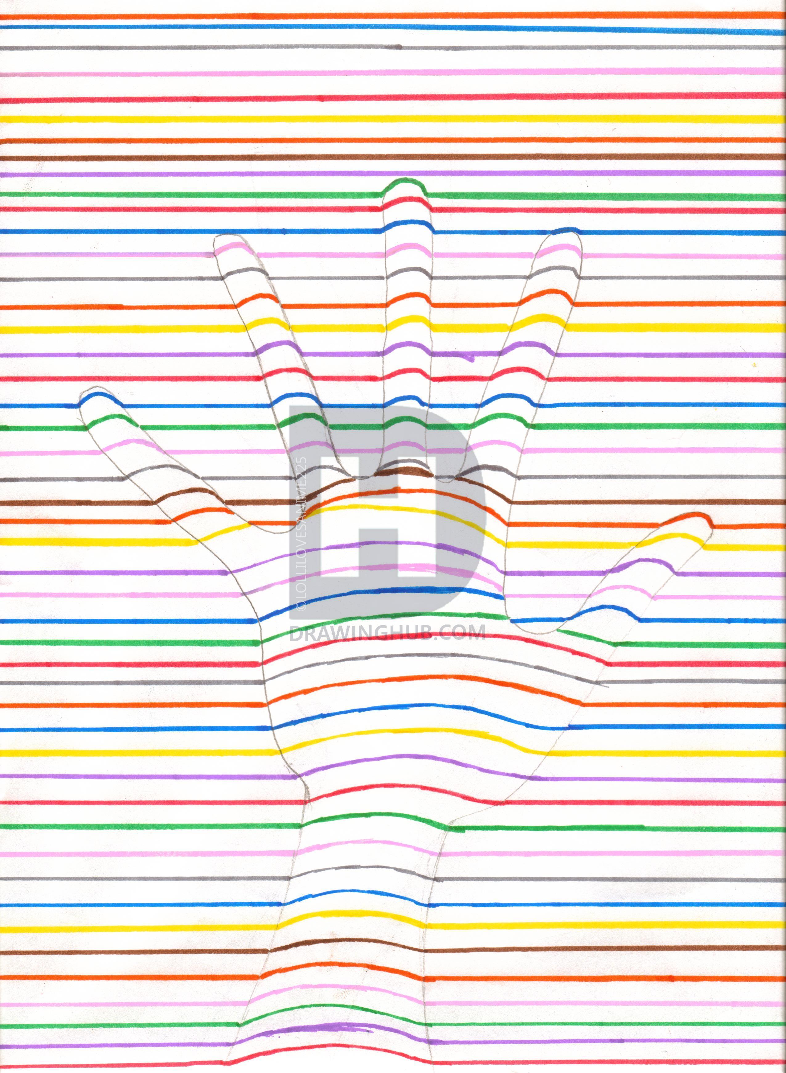 2550x3480 Threed Hand Illusion Drawing - Hand Illusion Drawing