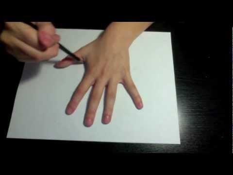 480x360 Draw A Hand Optical Illusion - Hand Illusion Drawing