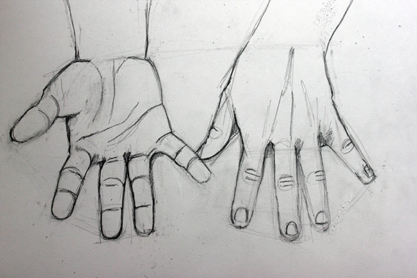 600x400 how to draw lifelike hands in steps craftsy blog - Hand In Hand Drawing