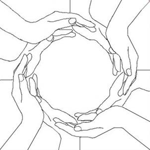 302x302 How To Draw World Hands, Earth Hands, Step - Hand In Hand Drawing