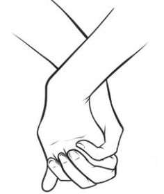 236x279 Drawings Of Hands How To Draw Holding Hands Step - Hand In Hand Drawing
