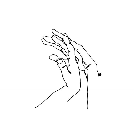 570x577 Dancer Hands Single Line Drawing Digital Download Etsy - Hand Line Drawing