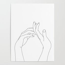 264x264 Life Drawing Posters - Hand Line Drawing