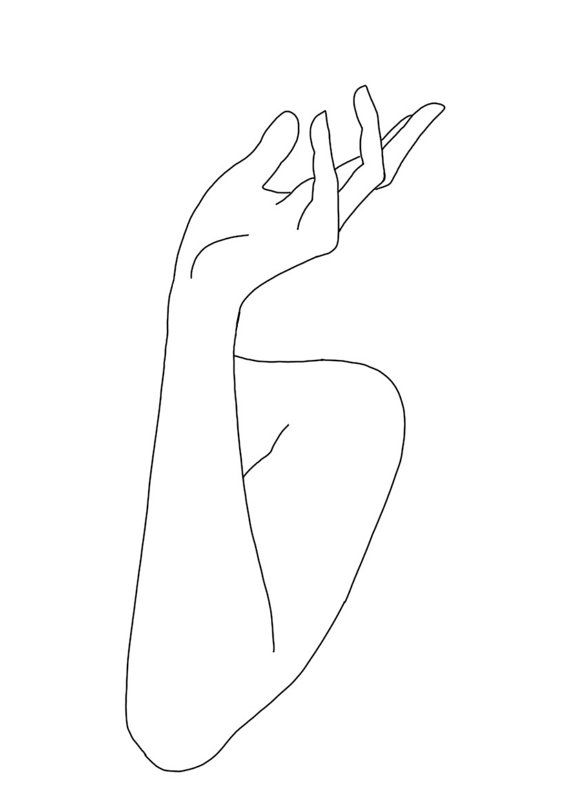 570x803 Women's Hands Linear Line Hand Drawing - Hand Line Drawing