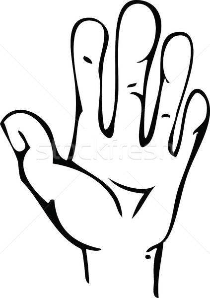 423x600 Cartoon Hand Line Drawing Vector Illustration Tim Hester - Hand Line Drawing