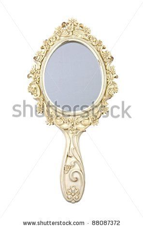 296x470 vanity mirror vector finest makeup mirror isolated with gold - Hand Mirror Drawing