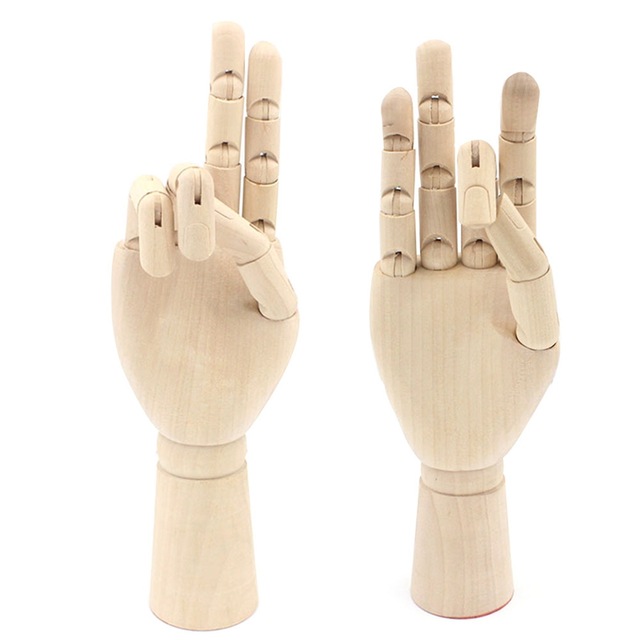 640x640 Inches Tall Wooden Hand Drawing Sketch Mannequin Model - Hand Model For Drawing