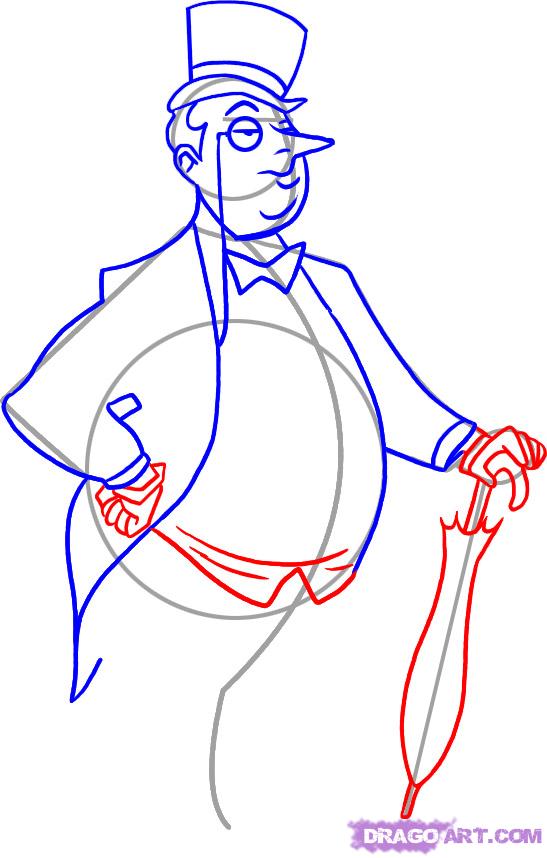 547x858 How To Draw Penguin, Step - Hand On Hip Drawing
