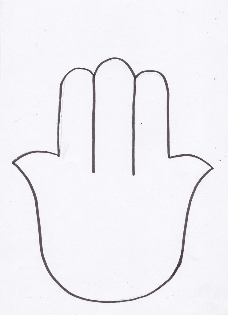 Hand Outline Drawing at PaintingValley.com | Explore collection of Hand ...