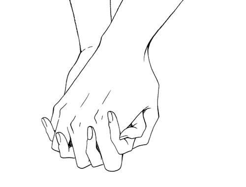 500x380 i wanna hold your hand so tight i'm gonna break my wrist mi amor - Hand Outline Drawing