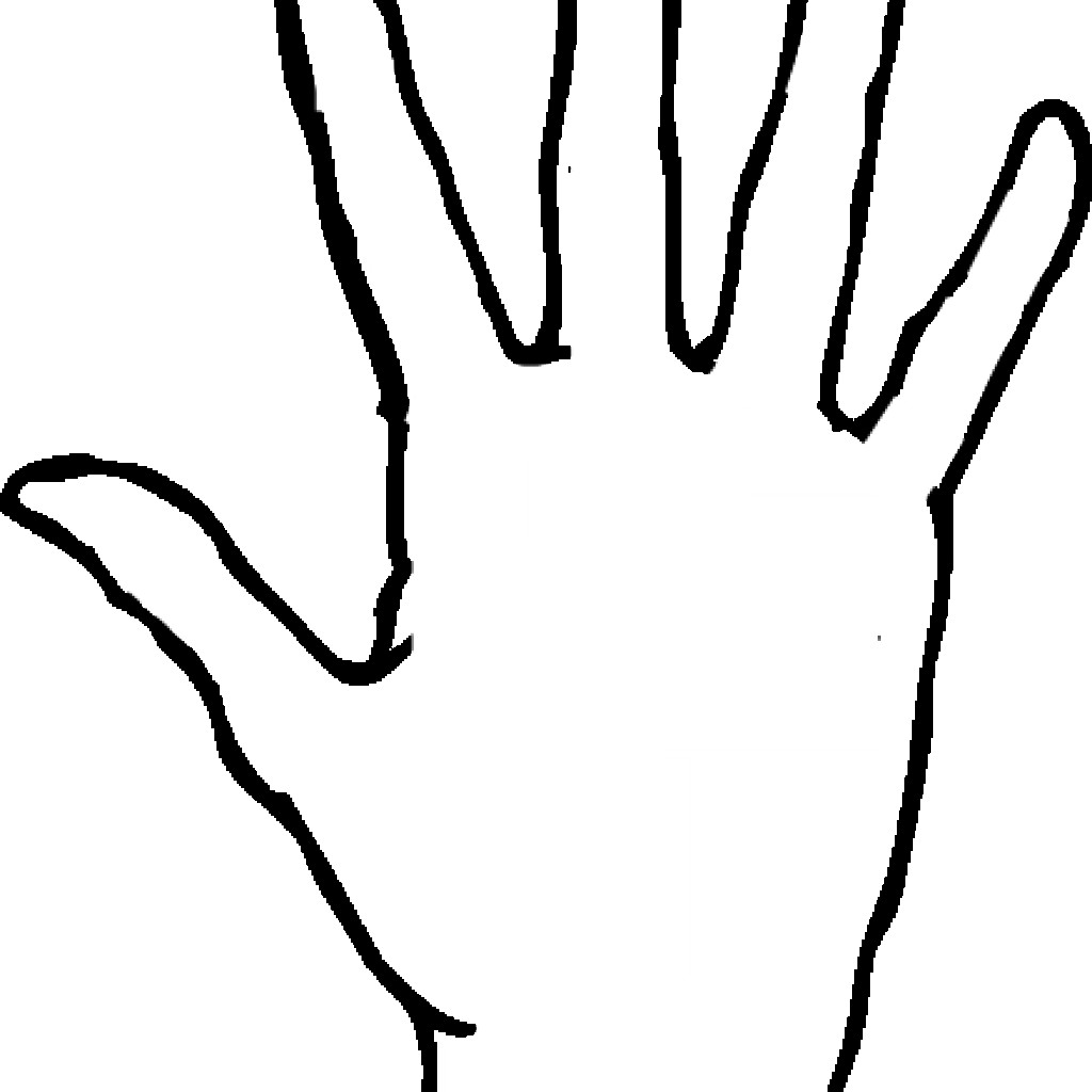1024x1024 drawing handshake outline hand clip art vector - Hand Outline Drawing