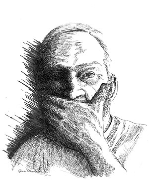 300x371 Face With Hand Over Mouth - Hand Over Mouth Drawing