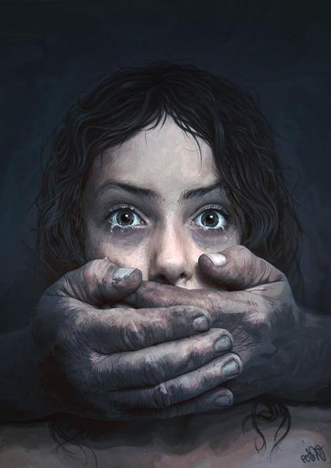 480x679 Hands Over Mouth - Hand Over Mouth Drawing