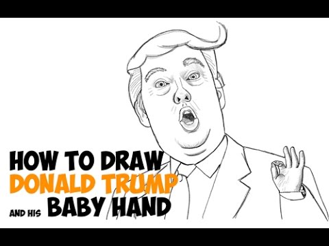 480x360 How To Draw Donald Trump Easy Step - Hand Over Mouth Drawing
