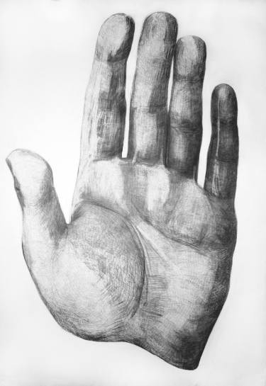 375x545 My Right Hand Drawing - Hand Palm Drawing