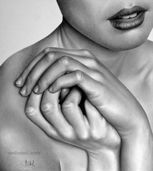 500x559 Hand Realistic Pencil Drawing - Hand Pencil Drawing