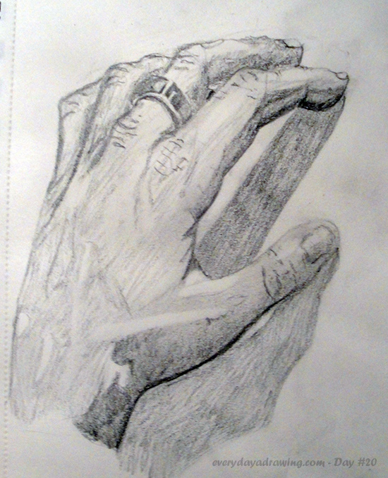 550x678 Pencil Drawing Of Hand Every Day A Drawing - Hand Pencil Drawing