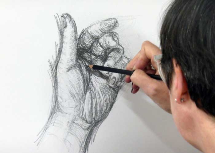 700x500 Pencil Drawing Of Hands Creative Art Courses - Hand Pencil Drawing