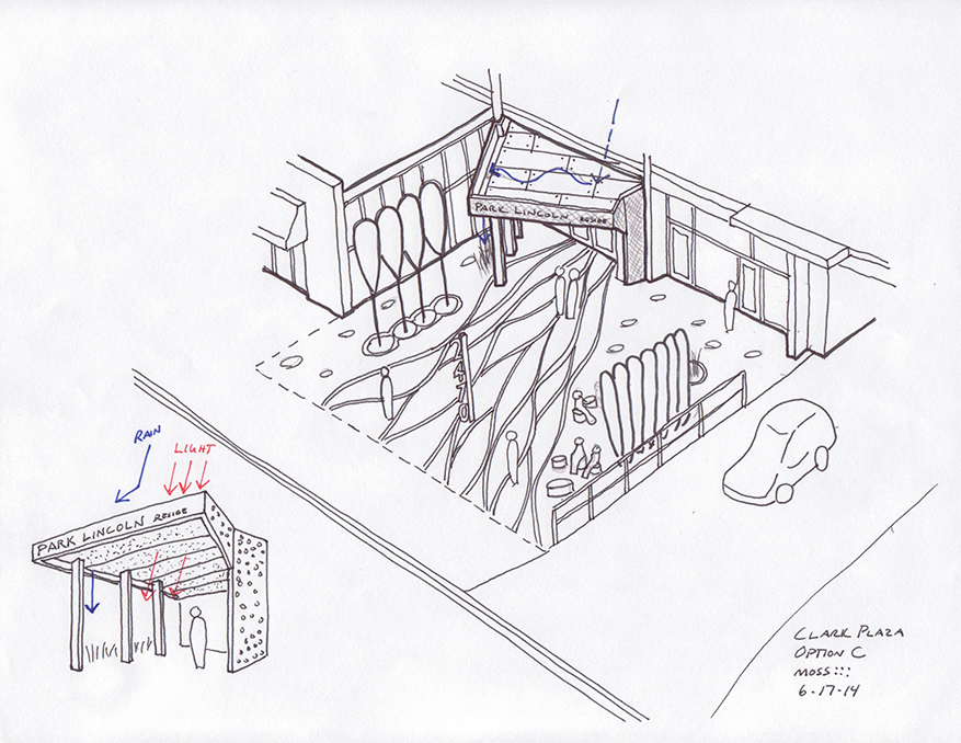 877x678 Hand Drawing In Architecture How We Use It Moss Design - Hand Perspective Drawing
