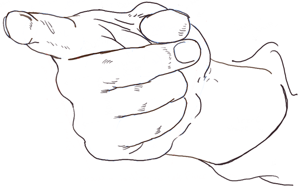 600x379 How To Draw Hands Pointing - Hand Perspective Drawing